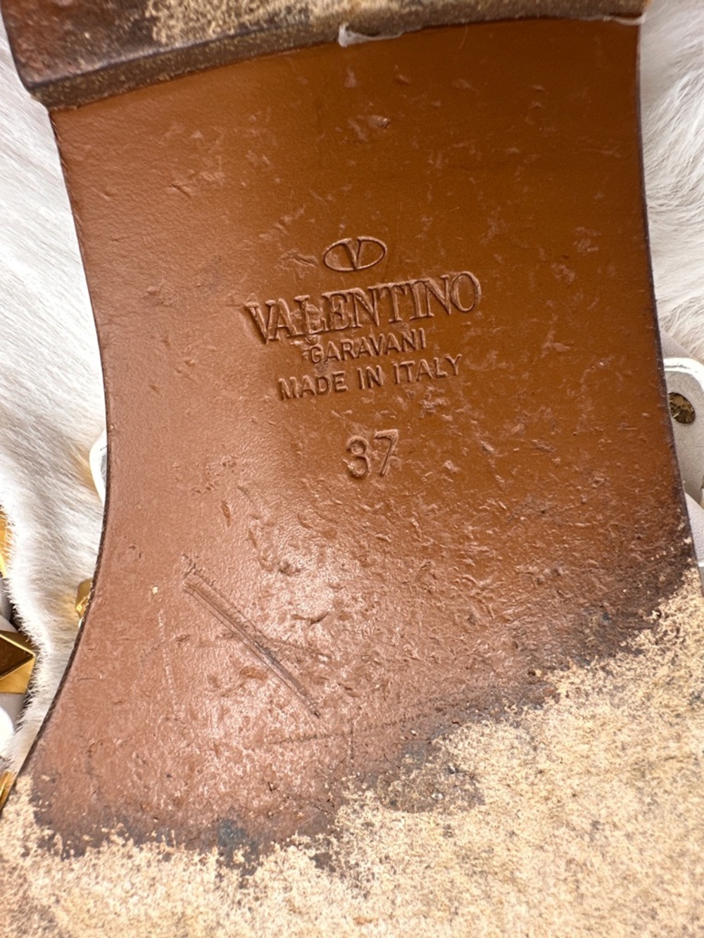 Valentino Garavani Rockstud Flair Cage Thong Sandals Size 37 US 7 Studded Slides - Picture 12 of 13
